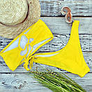 Купальник жіночий роздільний модель "Бандо" жовтий, фото 3