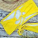 Купальник жіночий роздільний модель "Бандо" жовтий, фото 4