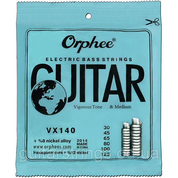 Струны Orphee VX140 Nickel Alloy Bass 6-String Medium 30-125