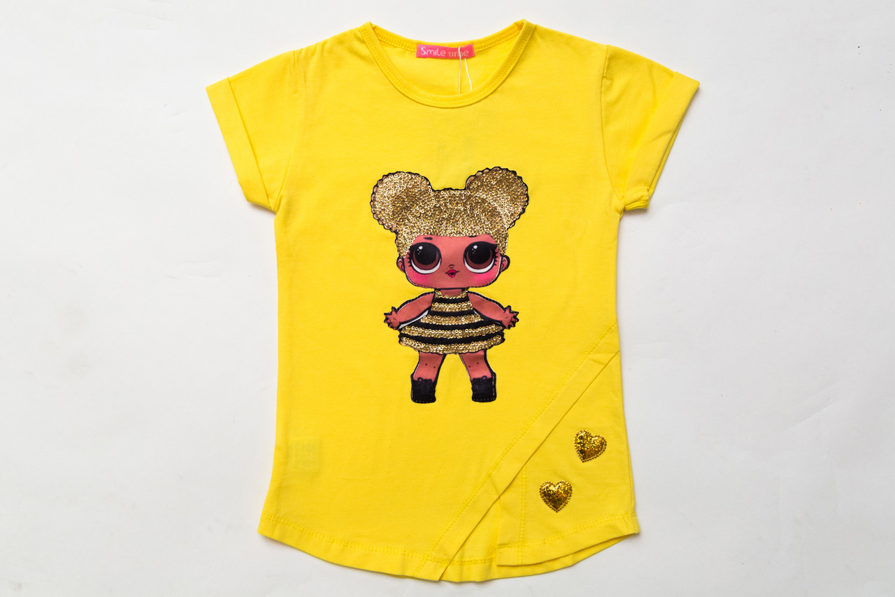Футболка для дівчинки SmileTime Doll Queen Bee, жовта