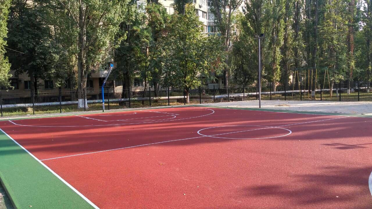 Полиуретановая баскетбольная площадка "под ключ" - фото 1 - id-p973446877