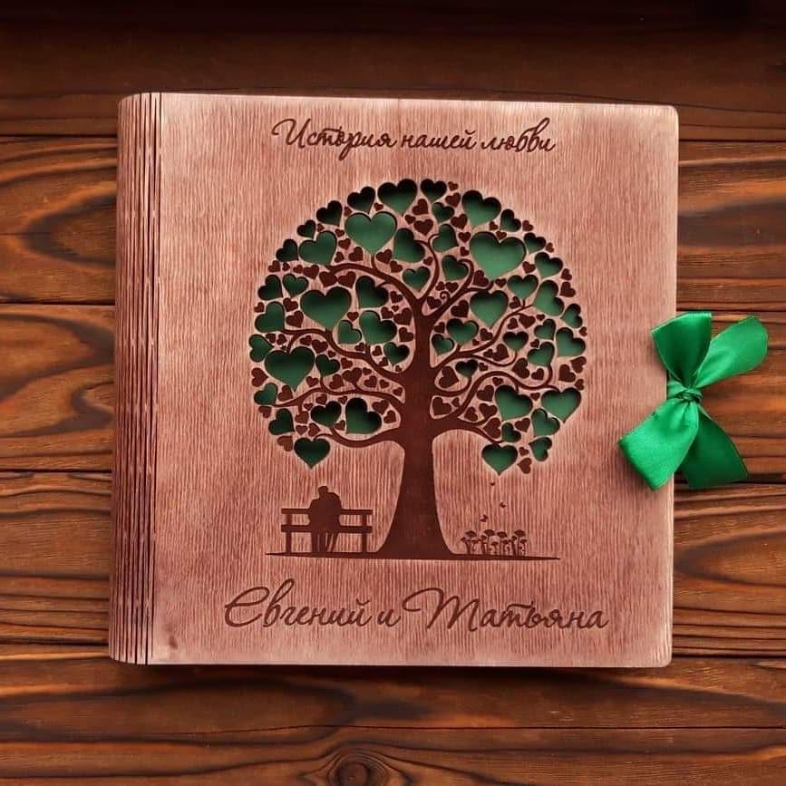 Фотоальбом Из Дерева с Сердцами — Купить Недорого на Bigl.ua (973504112)