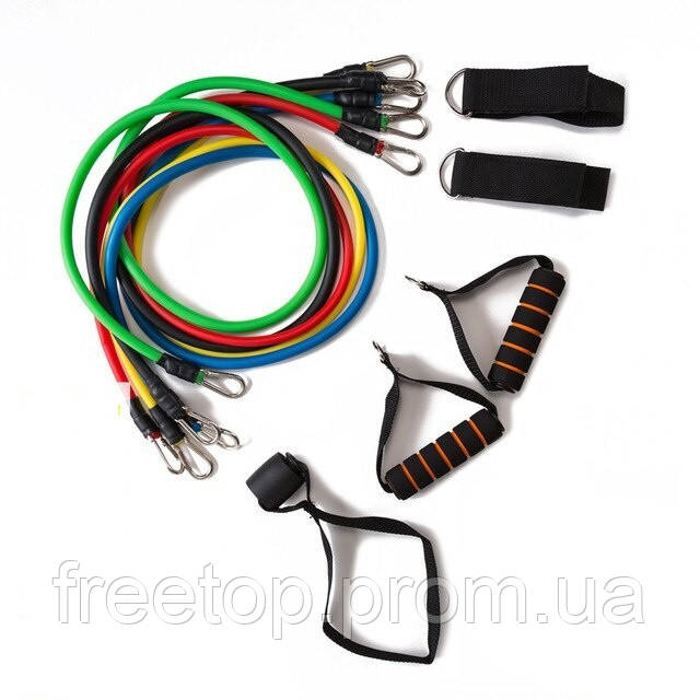 Набор эспандеров многофункциональный 5 жгутов Power Bands в чехле