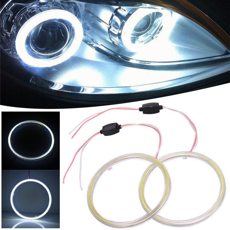 Ангельські очі 60 мм 2 шт. Білі Світлодіодні кільця, фото 1