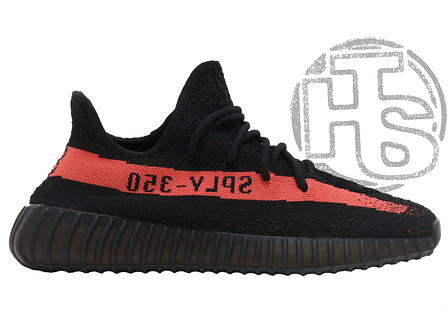 Чоловічі кросівки Adidas Yeezy Boost 350 v2 Core Black Red BY9612, фото 1