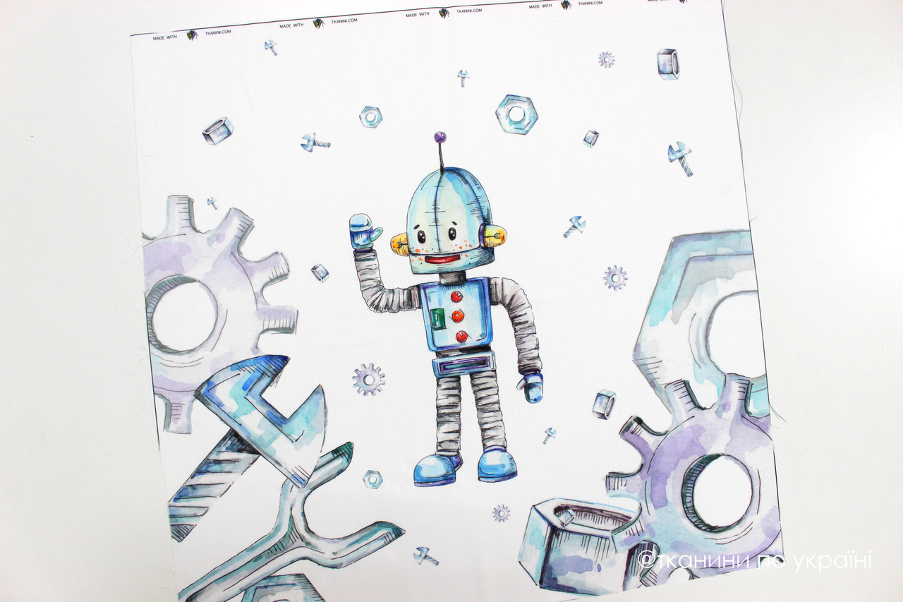 Панелька сатин Робот 40*40