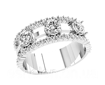 Жіноче кільце срібне Diamond, фото 1