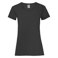 Однотонная женская футболка на лето черная - XS, S, M, 2XL