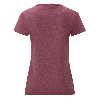 Стильная однотонная женская футболка бордовый меланж - XS, S, M, L, XL, 2XL - фото 2 - id-p973597447