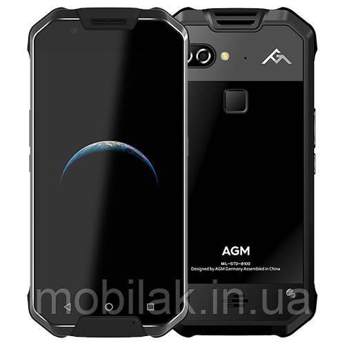 Захищений смартфон AGM X2 6/64 Гб Black glass