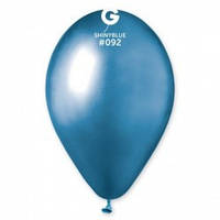 Шары латексные хром синий, воздушный шар 33 см 13" Gemar