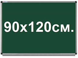 Крейдяна дошка шкільна магнітна 90х120 см. для крейди в алюмінієвій рамі UkrBoards