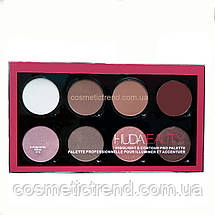 Палітра для контурингу HudaBeauty Highlight Contour Pro Palette (8 кольорів хайлайтерів і контурів) Новинка!, фото 3