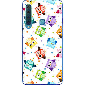 Бампер силіконовий чохол з картинкою для Samsung Galaxy A9 (2018) SM-A920F Різнокольорові сови