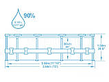 Басейн BestWay 56418 каркасний Ø 366 x 100 см, cходи, фільтр-насос, фото 7