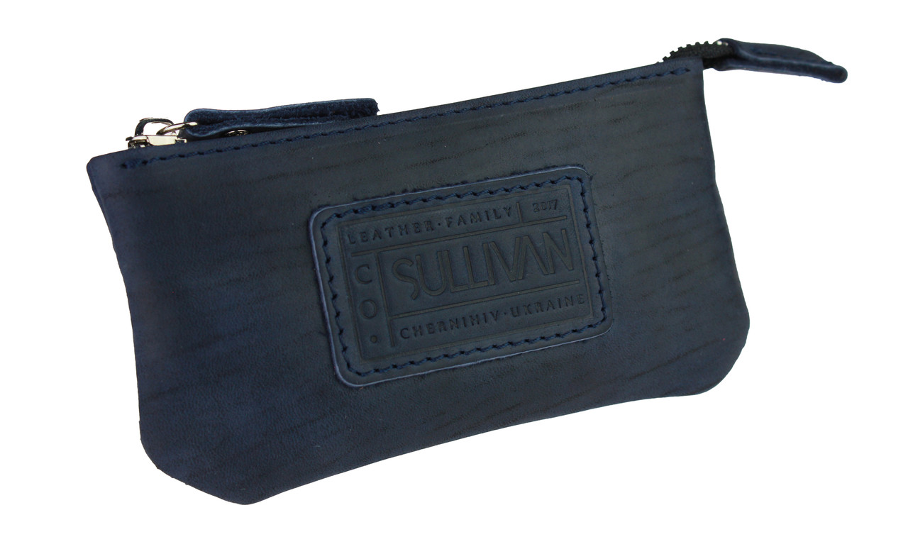 Ключниця шкіряна сумочка для ключів SULLIVAN k3 (5.5) синя