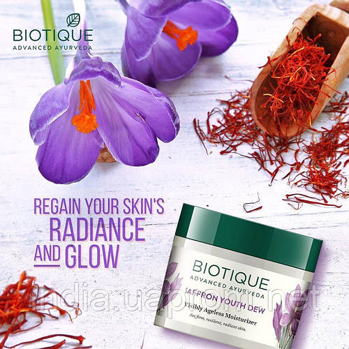 Крем для обличчя Біо Шафран 50г, Крем для лица Биотик Шафран, Biotique Bio  Saffron Youth Dew Ageless Cream,, цена 350 грн - Prom.ua (ID#277977677)