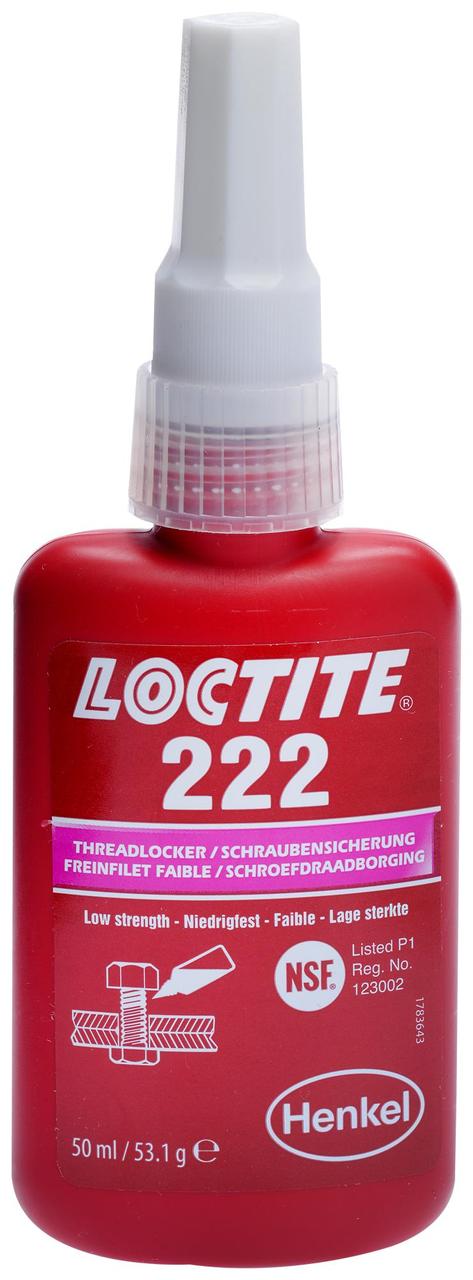 Різьбовий фіксатор низької міцності Loctite 222, 50 мл