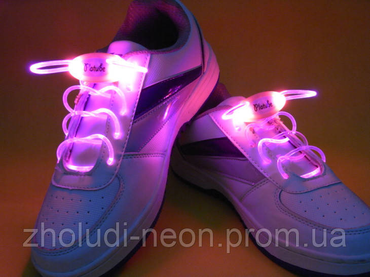 Шнурки, що світяться, 4-го покоління, найрожевіші Ярки!, фото 1