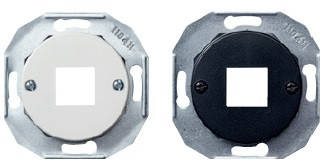 Центральна плата для комп'ютерної розетки RJ45х1 Renova чорна Schneider Electric WDE011702, фото 1