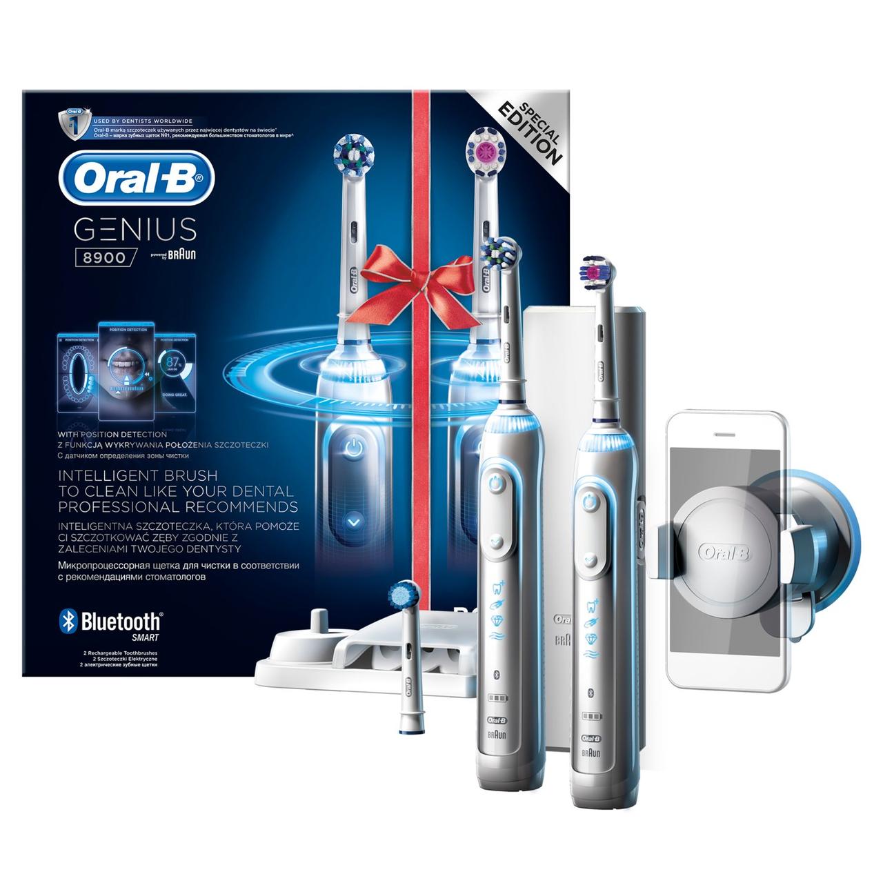 Набір електричних зубних щіток BRAUN Oral-B Genius PRO 8900 White 2шт