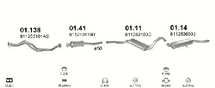 Глушник задня частина Аудіо Audi Coupe/A80, A90 1.6, 1.8, 1.9, 2.0, 2.2,, фото 3