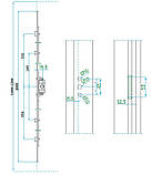 Механізм (привід) поворотний сталева серцевина 1000 SP-М (15,5) 1000 для ПВХ вікон (віконна дверна фурнітура), фото 2