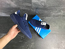 Чоловічі літні кросівки Adidas Pharrell Williams,сині,сітка, фото 2