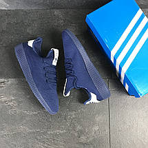 Чоловічі літні кросівки Adidas Pharrell Williams,сині,сітка, фото 3