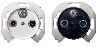 Розетка кінцева R/TV/SAT X0 чорна Renova Schneider Electric WDE011748