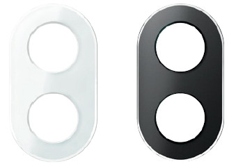 Рамка 2-ох постова чорне скло Renova Schneider Electric WDE011427