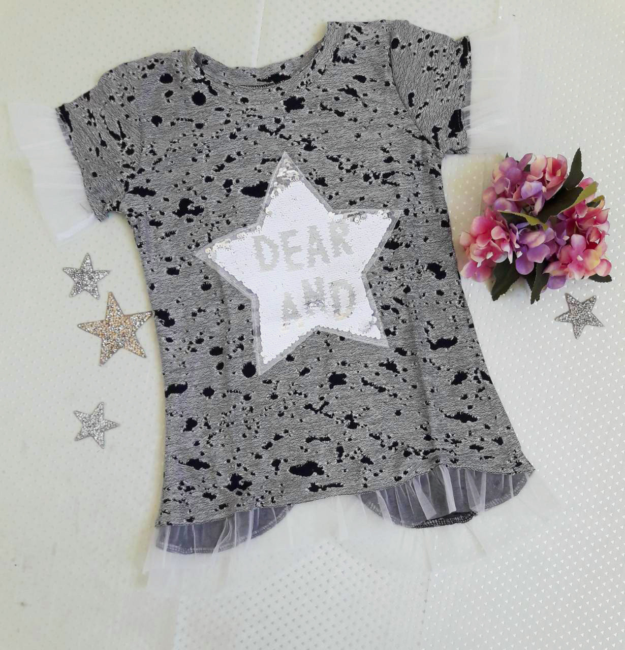 Літня дитяча туніка "Зірка" з євросіткою, р. 122-140, фото 1