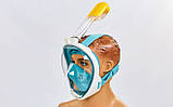 Повнолицева підводна маска для снорклінгу, плавання, пірнання Tribord Easybreath/FREE BREATH, фото 3