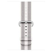 Ремінець для годинника Apple Watch 38 мм 40 мм нейлоновий з пряжкою, Gray with white, фото 3