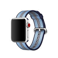 Ремешок для часов Apple Watch 38 мм 40 мм нейлоновый с пряжкой, Blue with dark blue