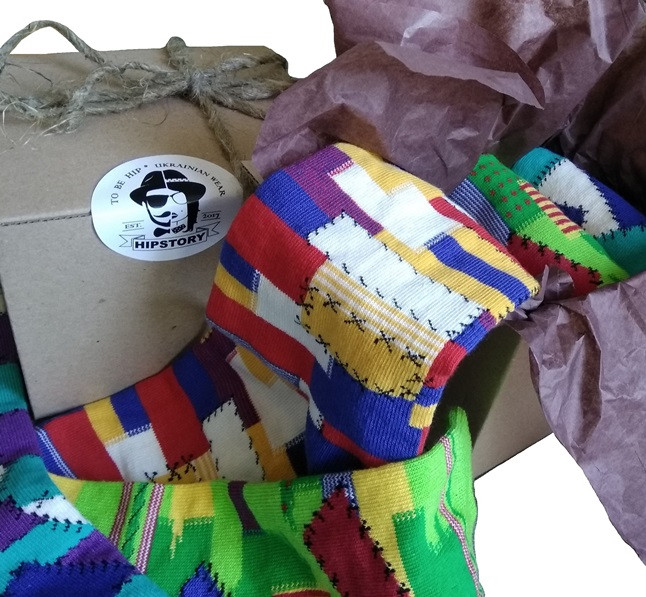 Шкарпетки кольорові HIPSTORY BOX, сет із трьох пар різних кольорів р. 36-39
