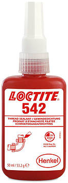 Різьбовий герметик середньої міцності з підвищеною плинністю Loctite 542, 50 мл