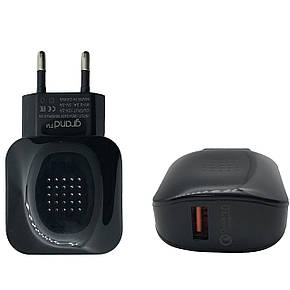 Мережева зарядна 2Usb функція швидкого заряджання QC3.0 Grand GQ-C01, фото 3