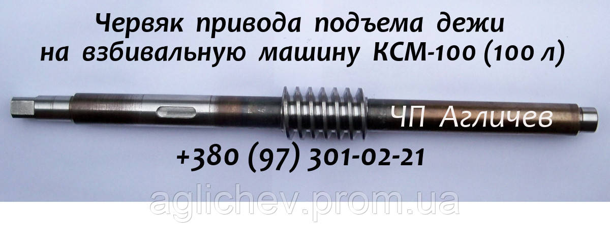 Черв'як для кремовзбивалки КСМ-100; черв'ячний вал для міксера КСМ-100 (на 100 л)