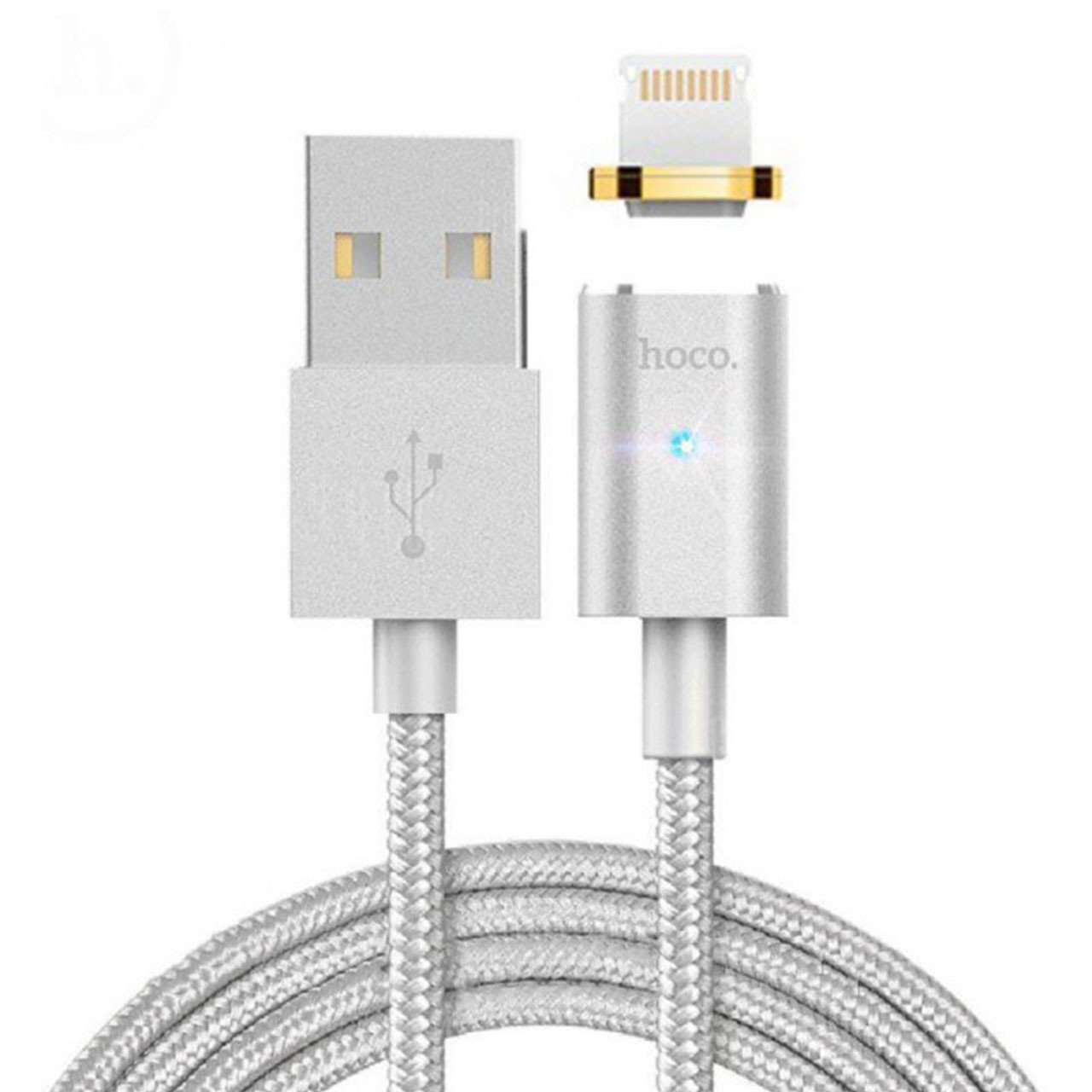 ☛Магнітний кабель Hoco U16 Lightning Silver для смартфона 3 шт.