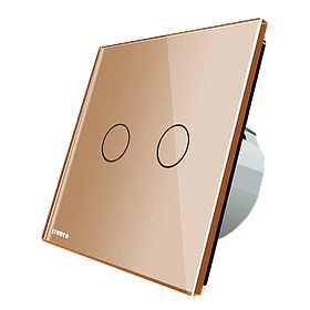 Сенсорний імпульсний вимикач для штор/жалюзі Livolo, Classic Золотий