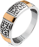 Серебряное кольцо «Селена» со вставками золота Юрьев 169к