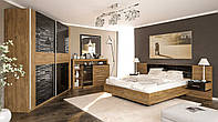 Спальня "Фиеста" от Мебель Сервис (черный глянец)