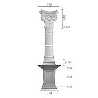 Колонна из гипса, гипсовая колонна ка-8а энтазис
