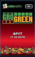 Добриво Грогрин Фрут (17-10-32+TE), 100 гр., ТМ "Леда Агро"