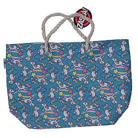 Дитяча пляжна сумка Єдиноріг для дівчинки (р. 56x18x38 см) ТМ ARDITEX Синій ZK50194