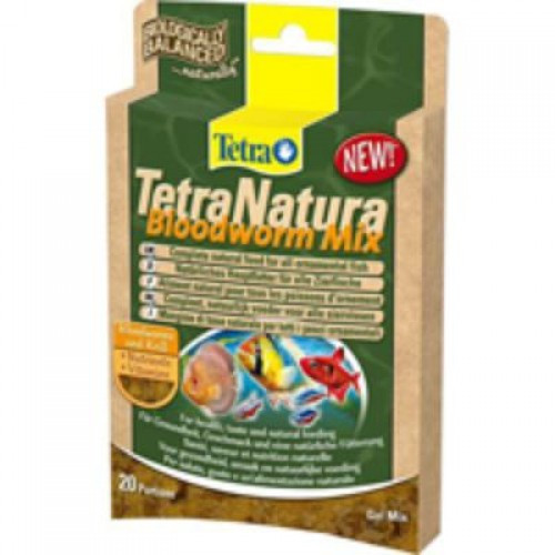 Tetra Natura Bloodworm Mix, 80 г – корм у вигляді гелю