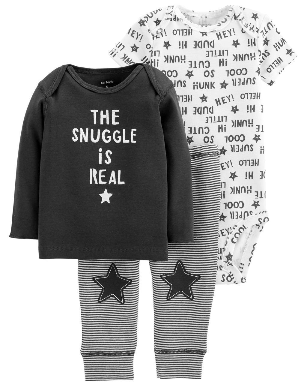 Реглан + Боді + Штани Carters для хлопчика 3 міс 55-61 див. Костюм трійка, фото 1