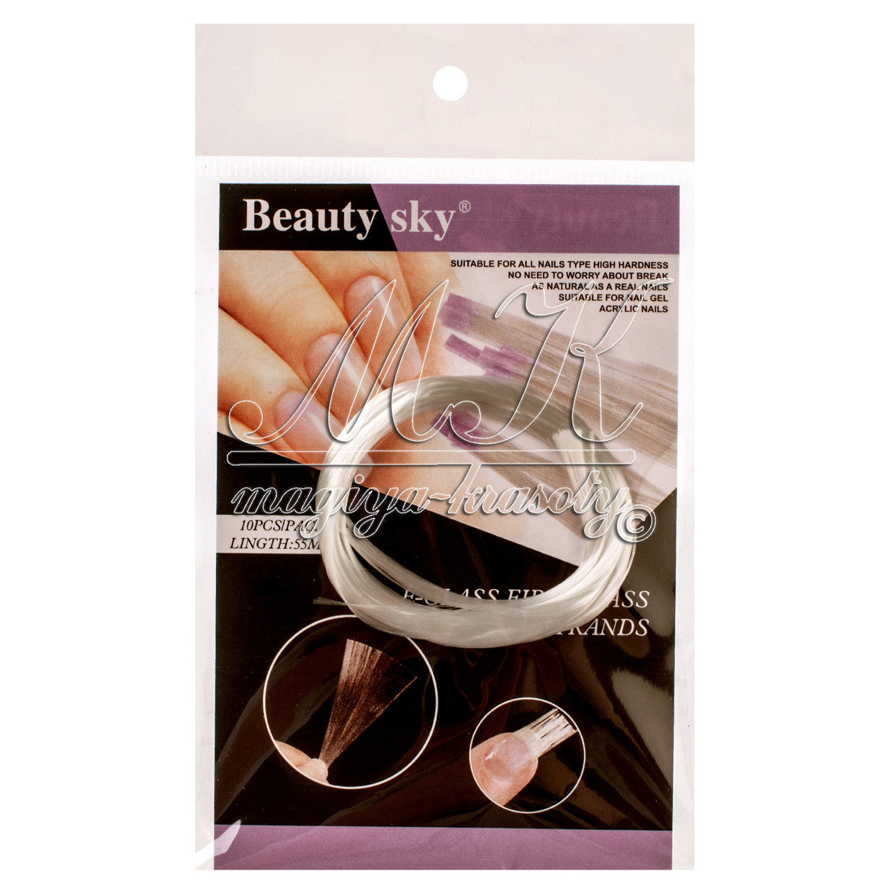 Скловолокно для нарощування нігтів "Beauty sky", 1 м