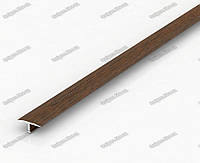 Порожек для керамической плитки т-образный стыковочный 18х8мм. 1.80м, Орех